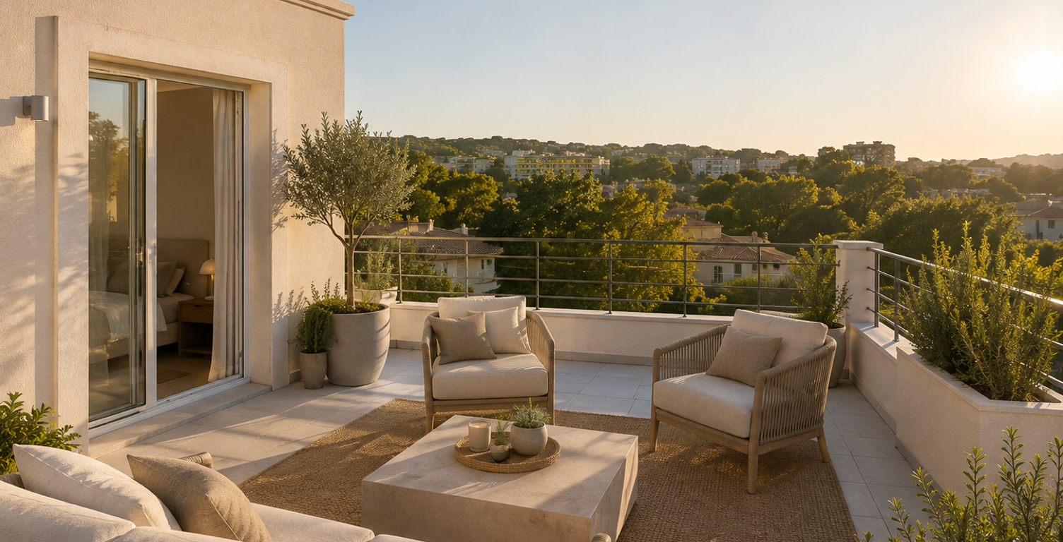 APPARTEMENT-MAISON LUXUEUSE, TERRASSES XXL & 4 CHAMBRES – SIX-FOURS-LES-PLAGES — photo 1