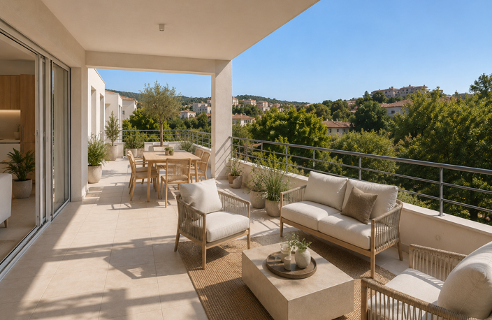 APPARTEMENT-MAISON LUXUEUSE, TERRASSES XXL & 4 CHAMBRES – SIX-FOURS-LES-PLAGES — photo 3