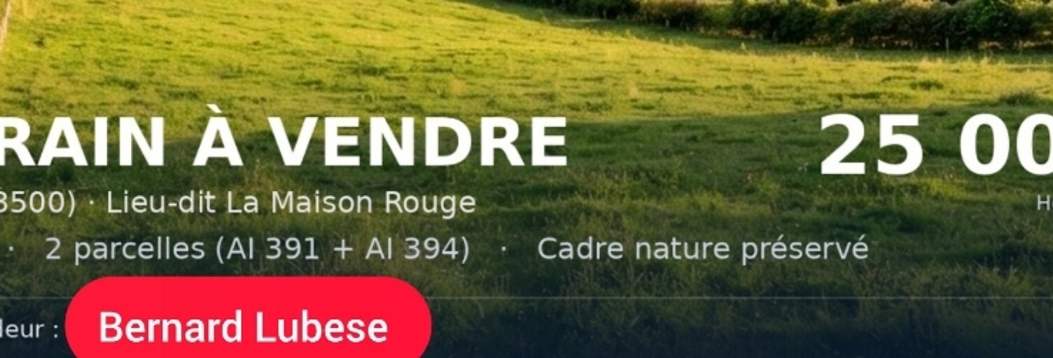 Terrain  5813 m² à vendre à Felletin (23500)