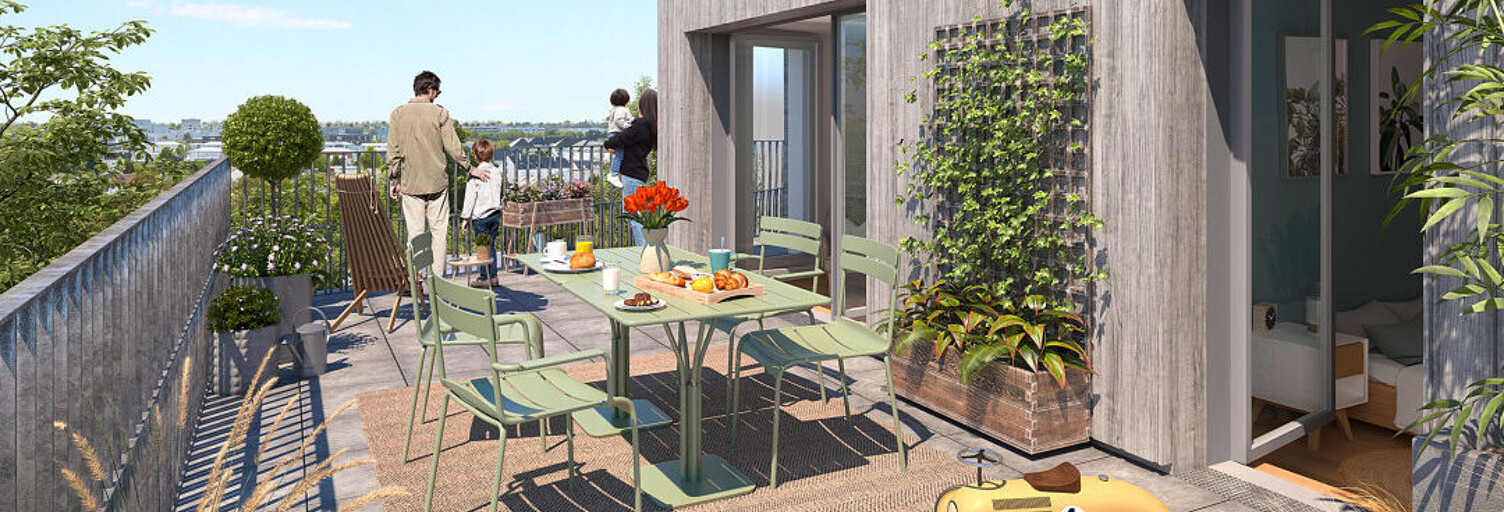 Appartement neuf T3, T4, T5 Pièce 65 à 96 m² à vendre à Nantes (44000)