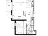 A LOUER, Courcouronnes, T3 récent R+1  - 56m² + balcon + parking — photo 2