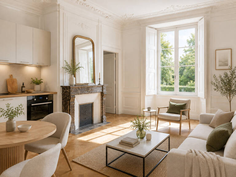 Dpt Côtes-d’Armor (22), à vendre GUINGAMP 22200 - Appartement T1 31,30 m² - Château inscrit Monument Historique - Exposition sud - Parking — photo 1