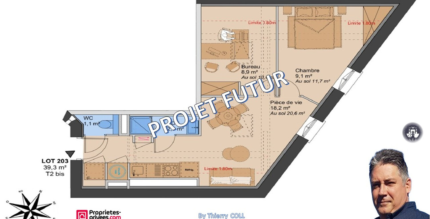 LYON 3 T2 bis de 39.30 M² — photo 1