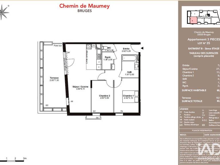 Vente Appartement 3 pièces — photo 1