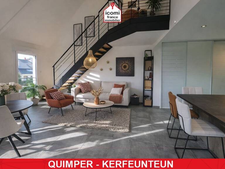 FINISTERE - Quimper (29000) - A VENDRE - APPARTEMENT DUPLEX T4 - SUPERBE PIECE DE VIE - 3 CHAMBRES - ASCENSEUR - DERNIER ETAGE - PRESTATIONS DE QUALITE - PARKING - RARE — photo 1