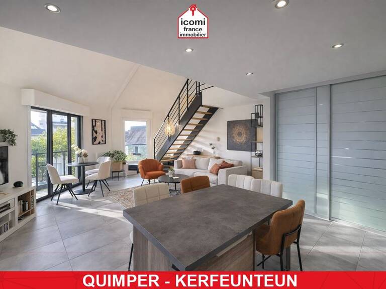 FINISTERE - Quimper (29000) - A VENDRE - APPARTEMENT DUPLEX T4 - SUPERBE PIECE DE VIE - 3 CHAMBRES - ASCENSEUR - DERNIER ETAGE - PRESTATIONS DE QUALITE - PARKING - RARE — photo 1