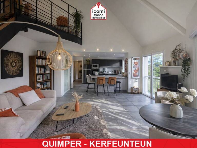 FINISTERE - Quimper (29000) - A VENDRE - APPARTEMENT DUPLEX T4 - SUPERBE PIECE DE VIE - 3 CHAMBRES - ASCENSEUR - DERNIER ETAGE - PRESTATIONS DE QUALITE - PARKING - RARE — photo 1