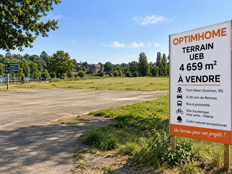 Terrain à vendre – Pont-Réan / Guichen – 4 659 m² – Zone UEB — photo 1
