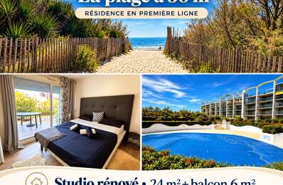 studio 24 m2, avec balcon entièrement rénové , piscine la mer a 50m. — photo du bien