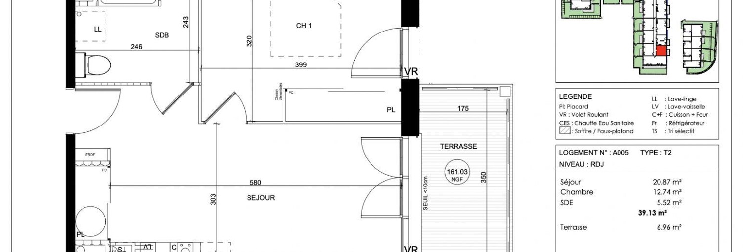 Appartement 2 Pièces 39 m² à vendre à L'Union (31240)