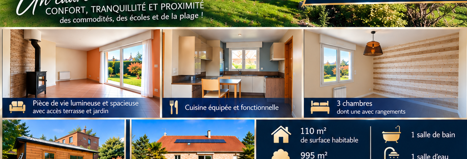 Maison 5 Pièces 110 m² à vendre à Rang-du-Fliers (62180)