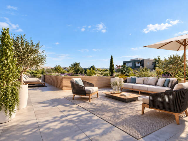 MONTPELLIER NOUVELLE MAIRIE VILLA SUR LE TOIT DE PLAIN PIED 121 m²  AVEC 144 M² DE TERRASSE — photo du bien