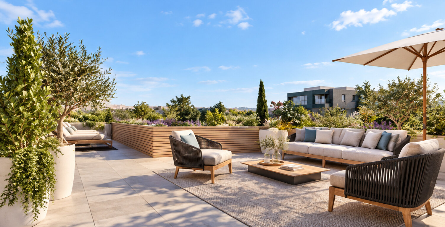 MONTPELLIER NOUVELLE MAIRIE VILLA SUR LE TOIT DE PLAIN PIED 121 m²  AVEC 144 M² DE TERRASSE — photo 1