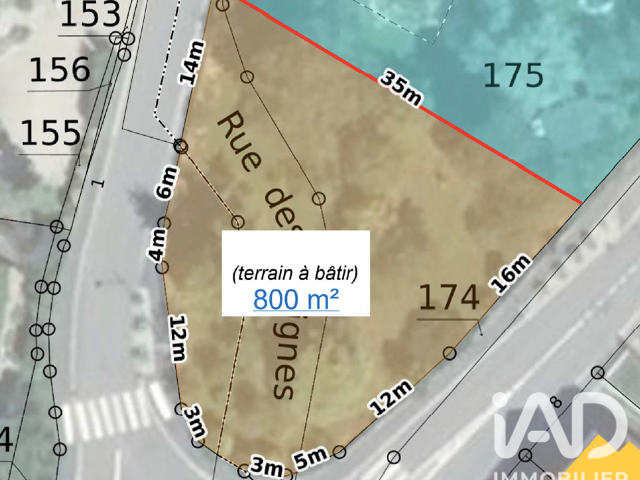 Vente Terrain à bâtir 800 m&sup2; — photo du bien