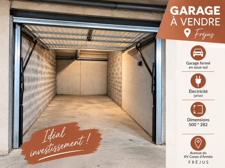 GARAGE A VENDRE, FREJUS TRES PROCHE CENTRE HISTORIQUE — photo 1