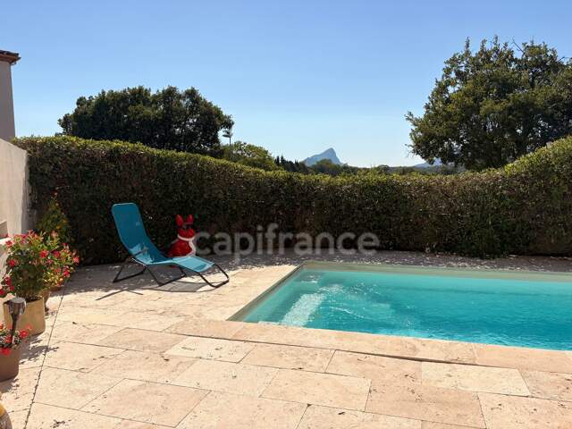 Maison individuelle à vendre 3 chambres, piscine, terrasse, garage, vue exceptionnelle, SAINTE CROIX DE QUINTILLARGUES (34) — photo du bien