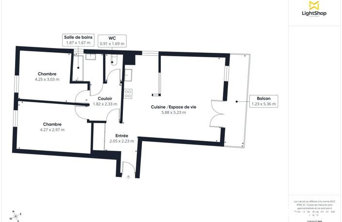 Appartement de 3 pièces, 69 m² - Balcon, parking - Rue Frida Kahlo, Bobigny — photo 3