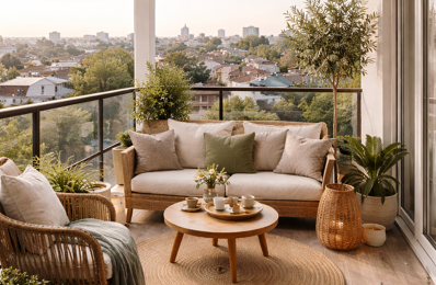 TERRASSE SUD AVEC VUE DEGAGEE POUR CET APPARTEMENT T3 DE 60 M² — photo du bien