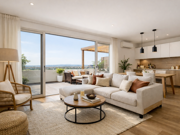 DERNIER ETAGE, TERRASSE SUD DE 20 M² AVEC VUE DOMINANTE POUR CET APPARTEMENT T3 DE 60 M² — photo 1