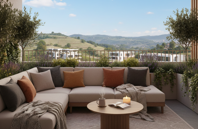 VUE COLLINE SANS VIS-A-VIS, MAGNIFIQUE APPARTEMENT T4 DE 82 M² AVEC TERRASSE — photo du bien