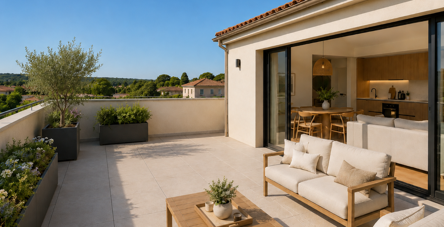A SAISIR - TOULON CAP BRUN – GRAND DUPLEX 4 PIÈCES AVEC 46 M² DE TERRASSES ET UNE VU MAGANIFIQUE — photo 1