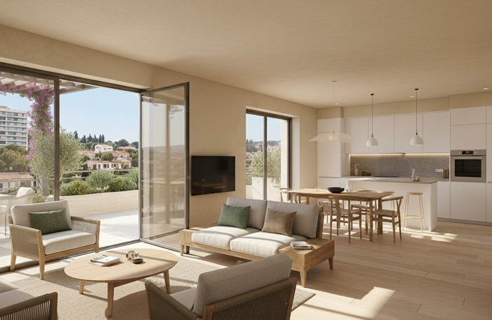 SUPERBE OPPORTUNITE A 100M DES PLAGES, T4 TRAVERSANT EN DERNIER ETAGE PLEIN SUD — photo 2