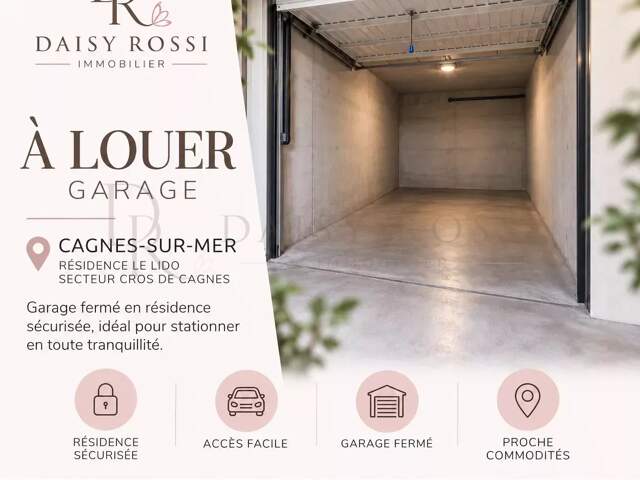 GARAGE FERMÉ À LOUER – CAGNES-SUR-MER — photo du bien