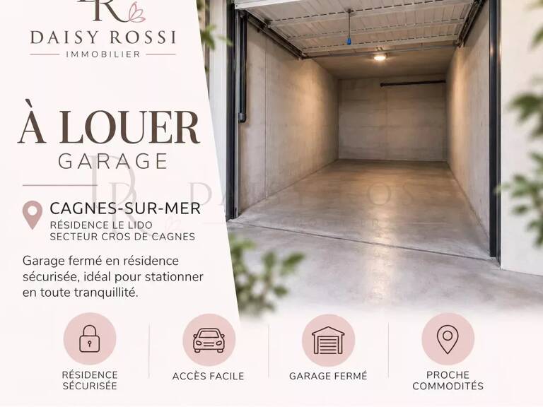 GARAGE FERMÉ À LOUER – CAGNES-SUR-MER — photo 1