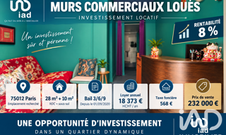 Commerce  38 m² à vendre à Paris 12 (75012)