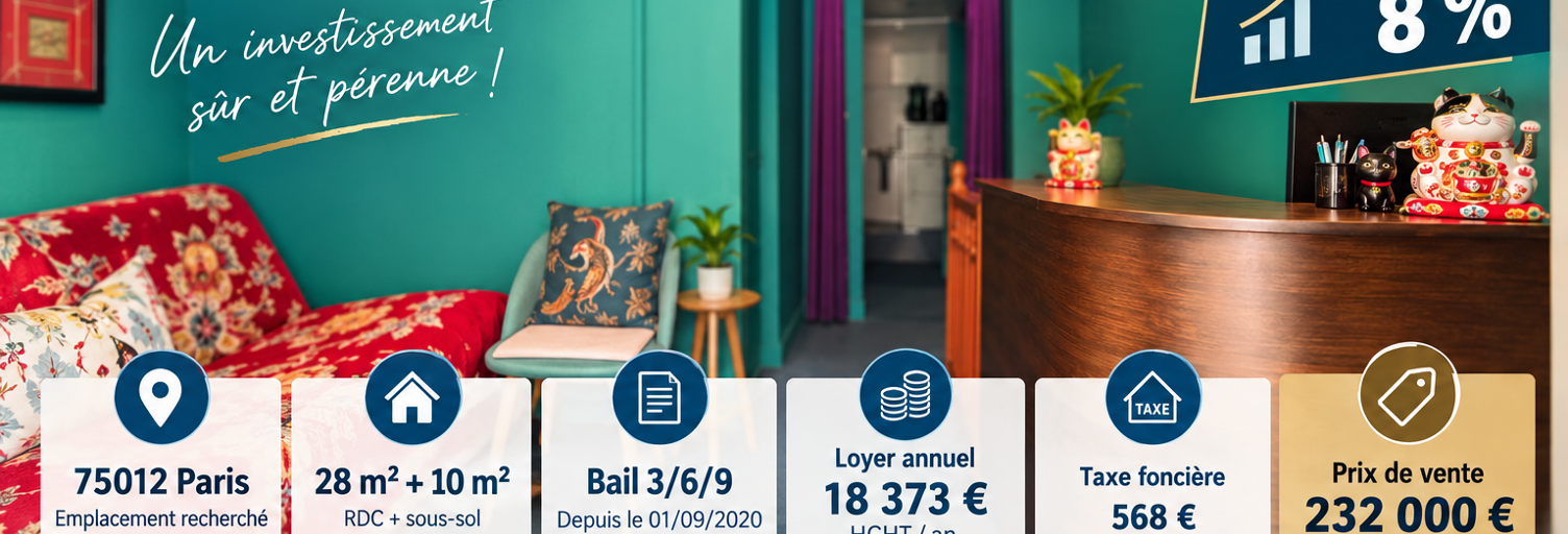 Commerce  38 m² à vendre à Paris 12 (75012)