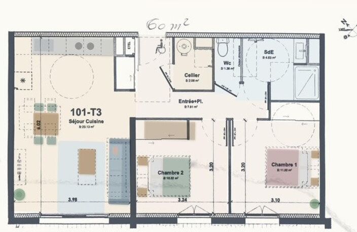 LA FRANQUI, PROCHE LEUCATE, T3 EN R+1, DANS RESIDENCE DE STANDING ET LIEU PRIVILEGIE, EXTERIEURS,STATIONNEMENTS — photo 2