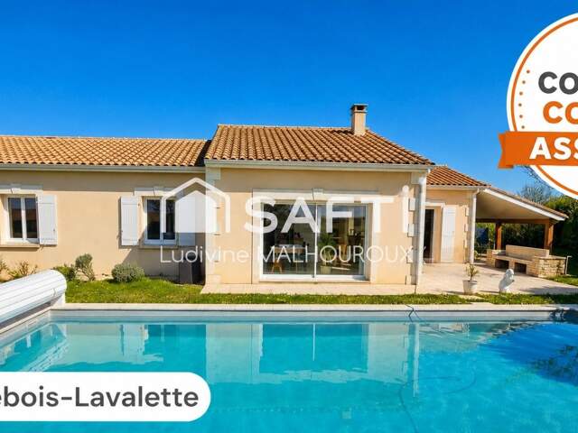 Maison familiale lumineuse avec piscine à Villebois-Lavalette  140 m² sur 1 260 m² de terrain — photo du bien