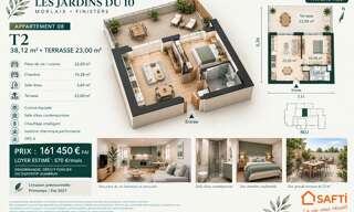 Appartement 2 Pièces 39 m² à vendre à Morlaix (29600)