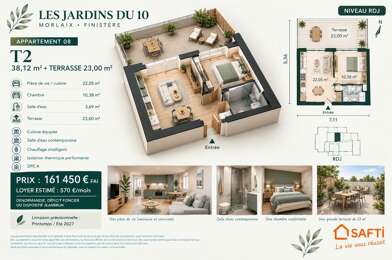 Appartement 2 pièces 161450 €