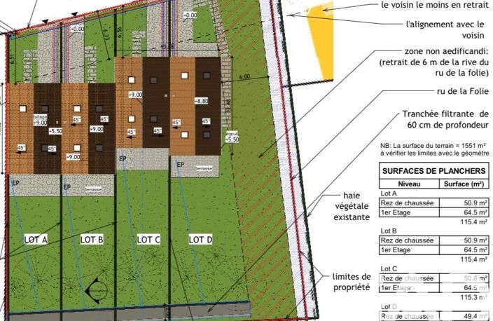 Vente Terrain 1 551 m&sup2; — photo 2