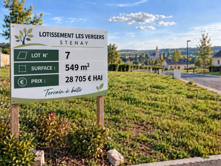 Stenay 55700 terrain à bâtir viabilisé 549 m² Lot n° 7   |   Lotissement Les Vergers   |   28 705 € honoraires inclus — photo 1