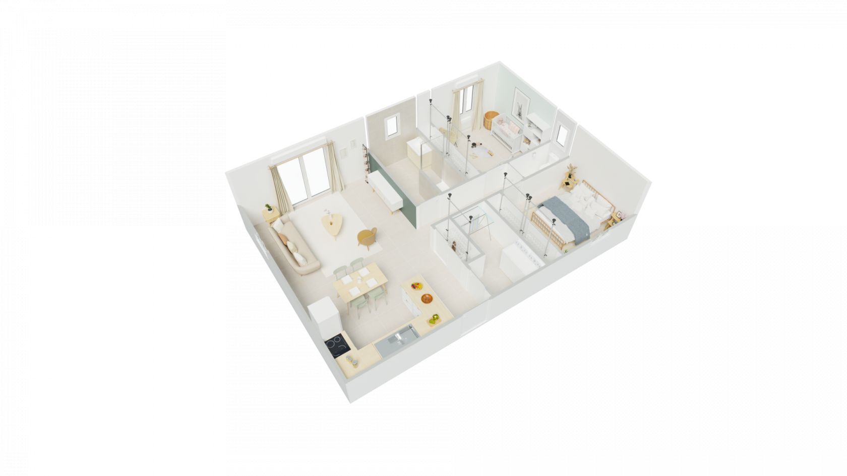 Le Barp, Maison neuve 2 chambres avec terrain - à partir de 207000 €