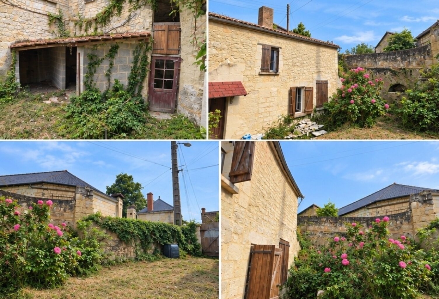 Maison à vendre 4 pièces proche THOUARS (79) MAISON à rénover partie troglodyte, cour, dépendance, terrain — photo 1
