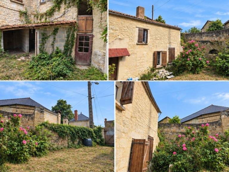 Maison à vendre 4 pièces proche THOUARS (79) MAISON à rénover partie troglodyte, cour, dépendance, terrain — photo 1