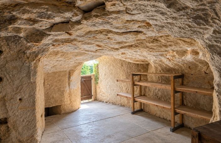 Maison à vendre 4 pièces proche THOUARS (79) MAISON à rénover partie troglodyte, cour, dépendance, terrain — photo 2
