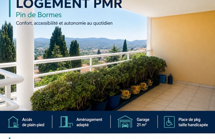 Appartement à vendre 2 pièces BORMES LES MIMOSAS (83), plain pied, PMR, Vue dégagée, Parking — photo 2