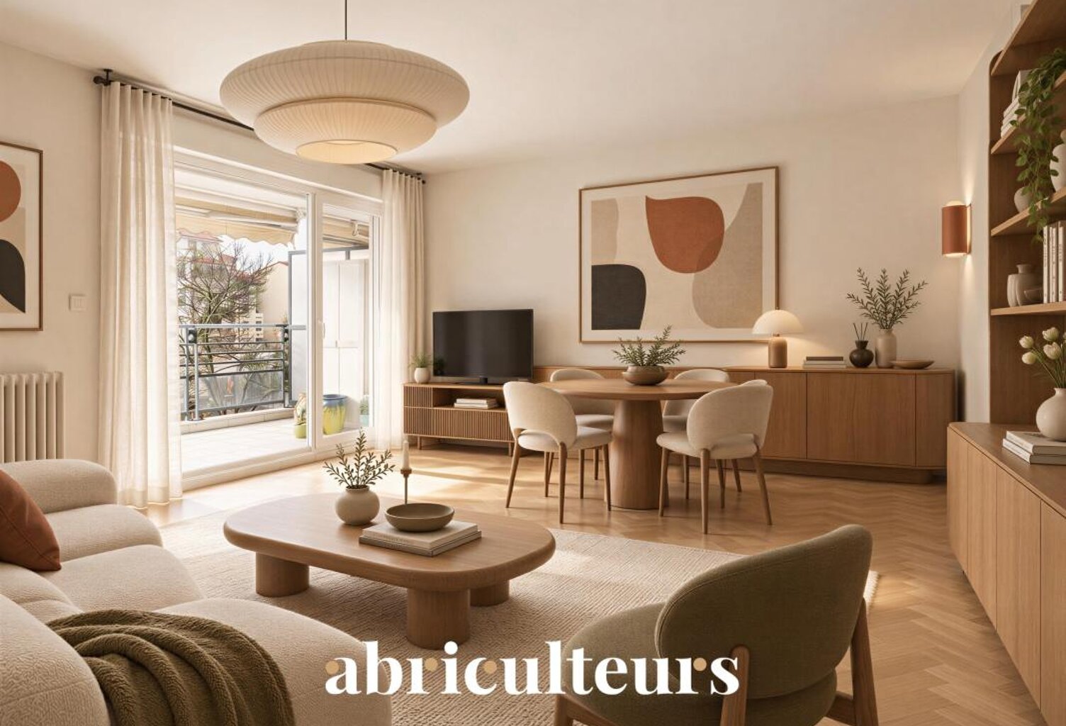 Grand T2 lumineux avec terrasse et garage en vente à  Bron (69500) — photo 1