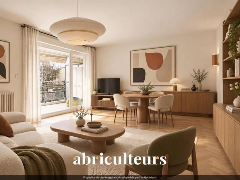 Grand T2 lumineux avec terrasse et garage en vente à  Bron (69500) — photo 1
