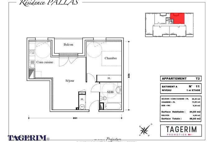 Location appartement 2 pièces 44 m² à Melun (77000) — photo 2