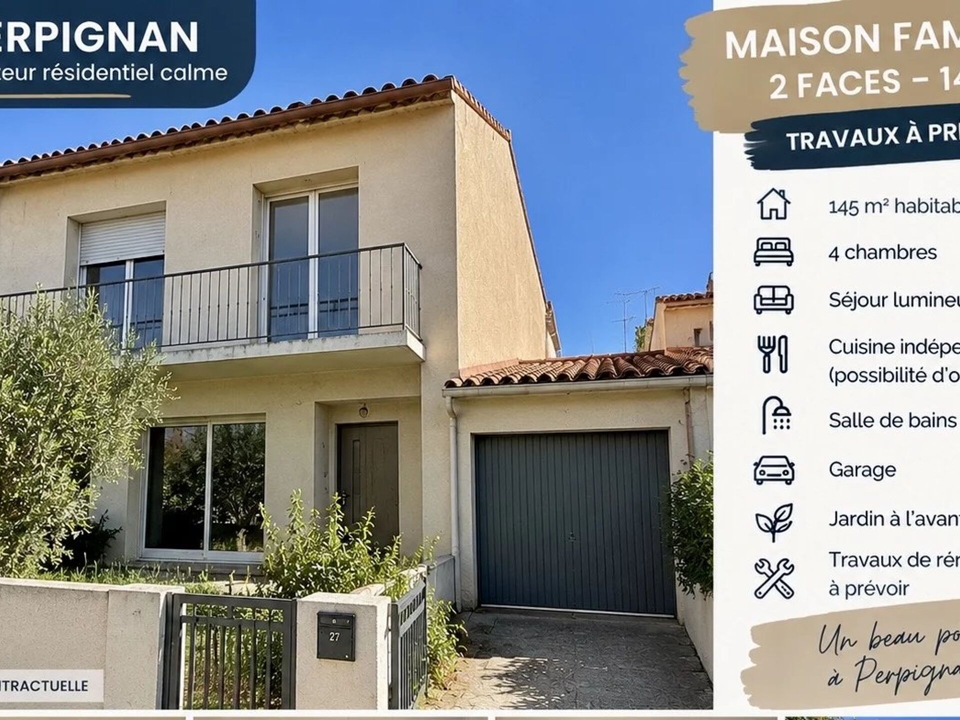 Maison 5 pièces 140 m² · à Perpignan · 140 m² · 185 000 €