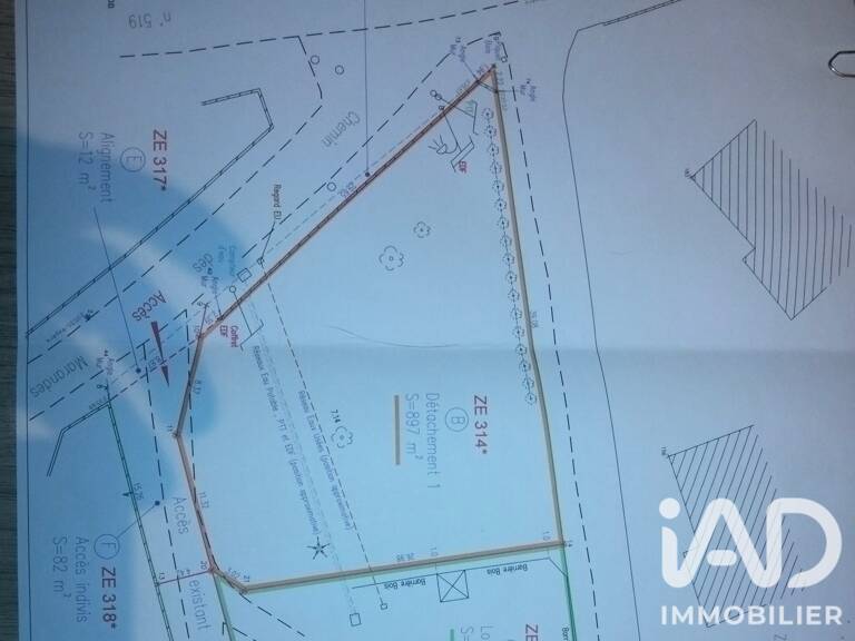 Vente Terrain à bâtir 897 m&sup2; — photo 1