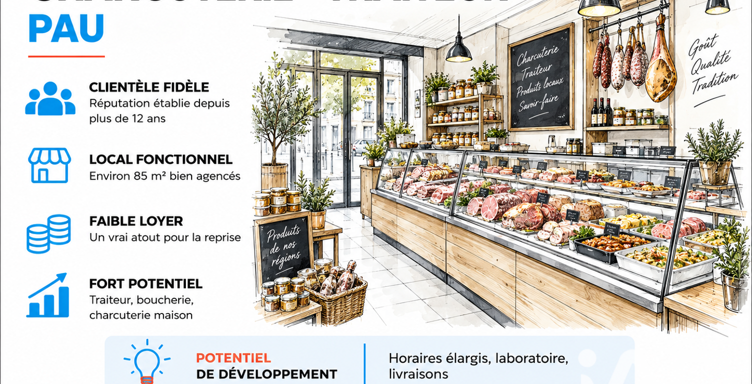 Vente Boucherie, Charcuterie 85 m&sup2; — photo 1