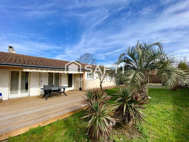 Maison plain-pied, plein sud dont 5 pièces avec grand jardin et garage — photo du bien
