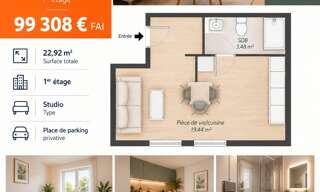 Appartement 1 Pièce 22 m² à vendre à Morlaix (29600)