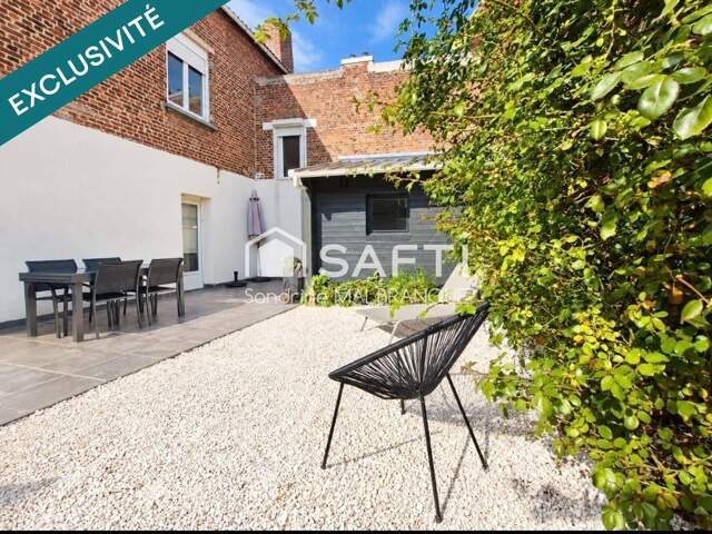 Exclusivité LIÉVIN 62800_Maison lumineuse d'environ 94m2_2 chambres + 1 bureau _  combles aménageables _ jardin clos sans vis à vis et stationnement privatif — photo du bien